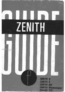 Zenith ES manual. Camera Instructions.